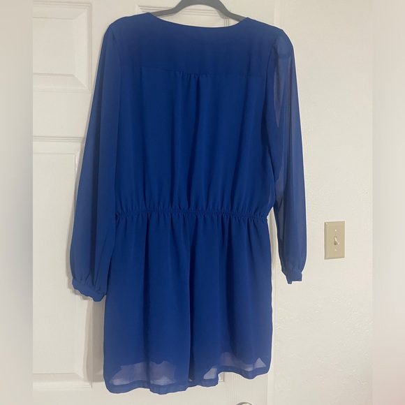 Express Royal Blue V-Neck Romper - Picture 6 of 6